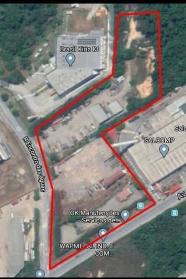 Mapa da área · material fornecido